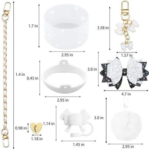 SEMATA Bling Bow Tumbler Accessories for Stanley Cup 30 40oz | Personalized, Fashionable & Durable (70-120 chars) thumbnail 3