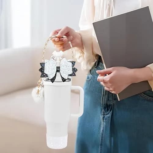 SEMATA Bling Bow Tumbler Accessories for Stanley Cup 30 40oz | Personalized, Fashionable & Durable (70-120 chars) thumbnail 4