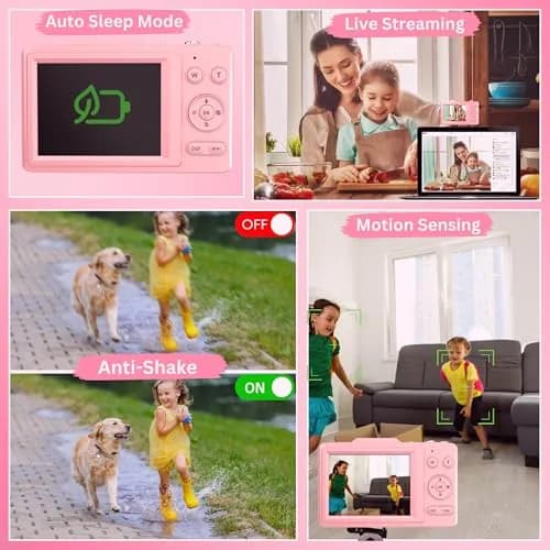 CRYOTECH 4K Digital Camera 48MP Photos 32GB SD Card & Lanyard Included Pink | 4K Video & 16x Zoom thumbnail 3