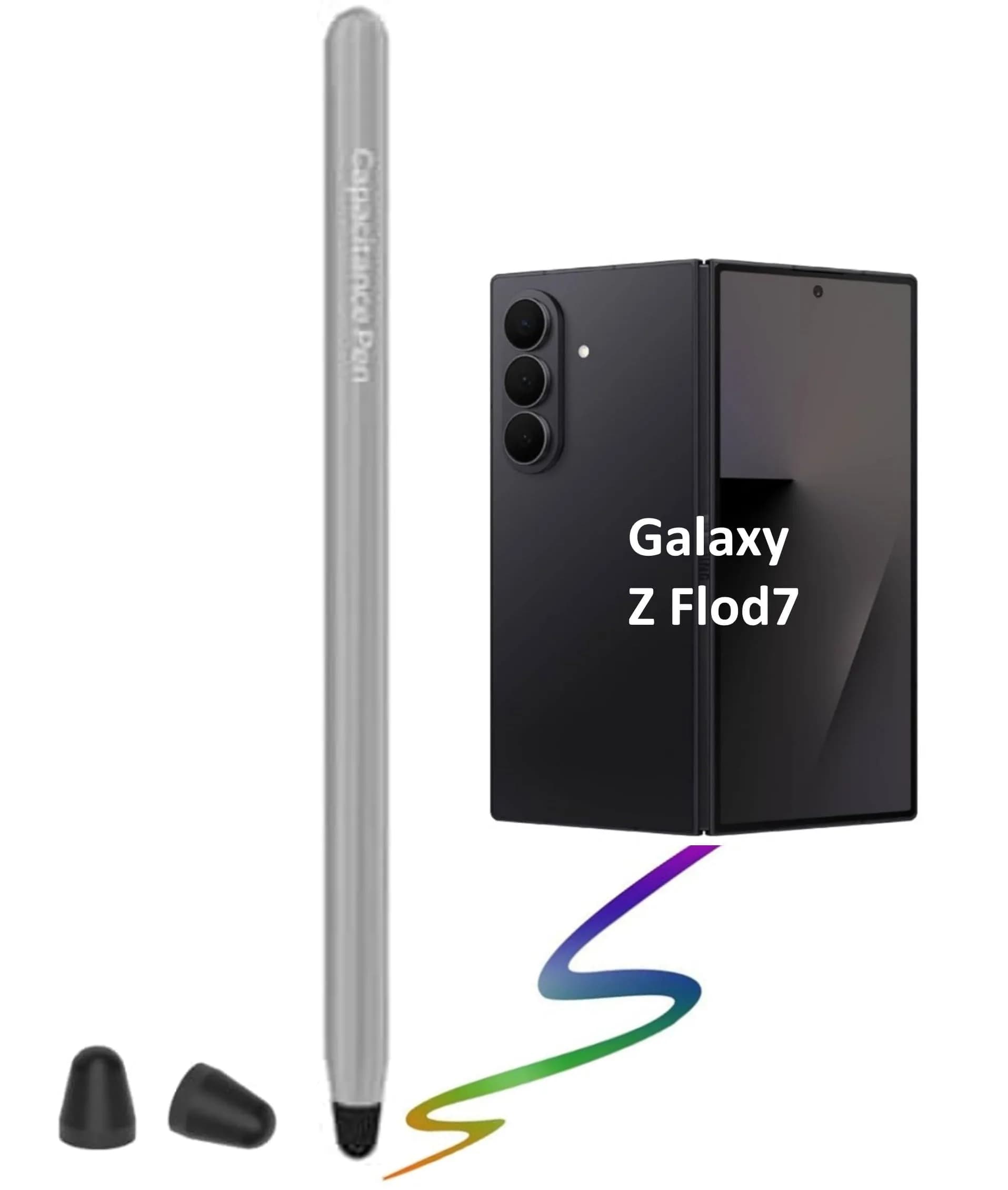 YJSK Stylus Pen Compatible with Galaxy Z Fold 7 | Double Screen Support, Gray
