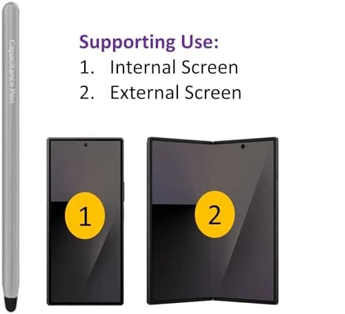 YJSK Stylus Pen Compatible with Galaxy Z Fold 7 | Double Screen Support, Gray thumbnail 3