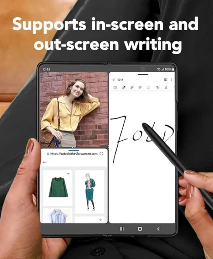 YJSK Stylus Pen Compatible with Galaxy Z Fold 7 | Double Screen Support, Gray thumbnail 4