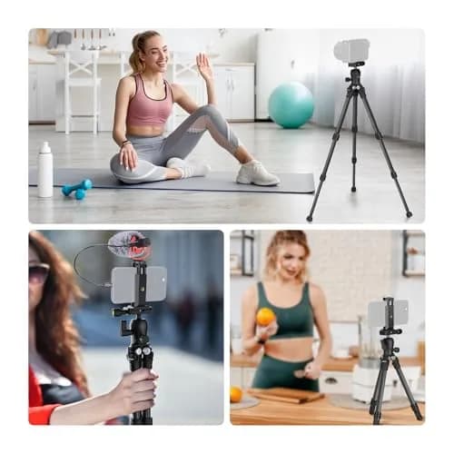 NEEWER TP09 Carbon Fiber Mini Tripod 20" | Lightweight Travel Desktop Stand with Ball Head & Phone Holder thumbnail 9
