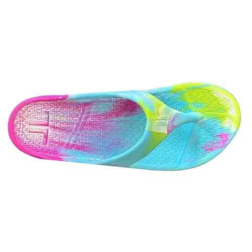 Telic Unisex Adult Energy Flip Flop Arch Support Cushioned Sandals, Kaleidoscope, 10 Women/9 Men | Impact-Absorbing Recovery Footwear thumbnail 6