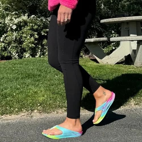 Telic Unisex Adult Energy Flip Flop Arch Support Cushioned Sandals, Kaleidoscope, 10 Women/9 Men | Impact-Absorbing Recovery Footwear thumbnail 8