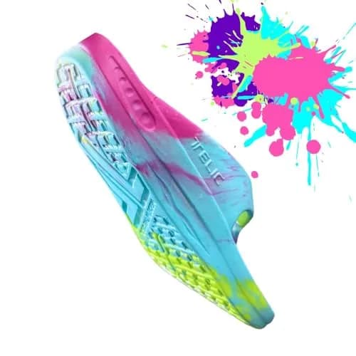 Telic Unisex Adult Energy Flip Flop Arch Support Cushioned Sandals, Kaleidoscope, 10 Women/9 Men | Impact-Absorbing Recovery Footwear thumbnail 2