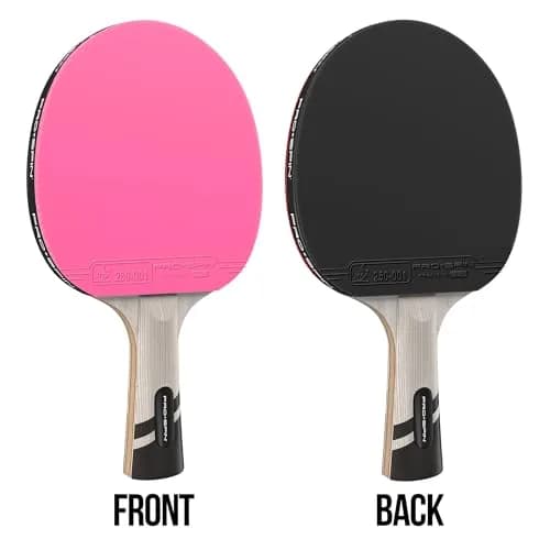 PRO-SPIN Carbon Fiber Table Tennis Racket | 7-Ply Blade, ITTF Approved Rubber, 2.0mm Sponge, Pink 1-Pack thumbnail 5