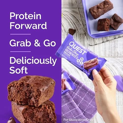 Quest Chocolate Brownie Protein Snack 10 Count | 10g Protein, 2g Net Carbs thumbnail 3