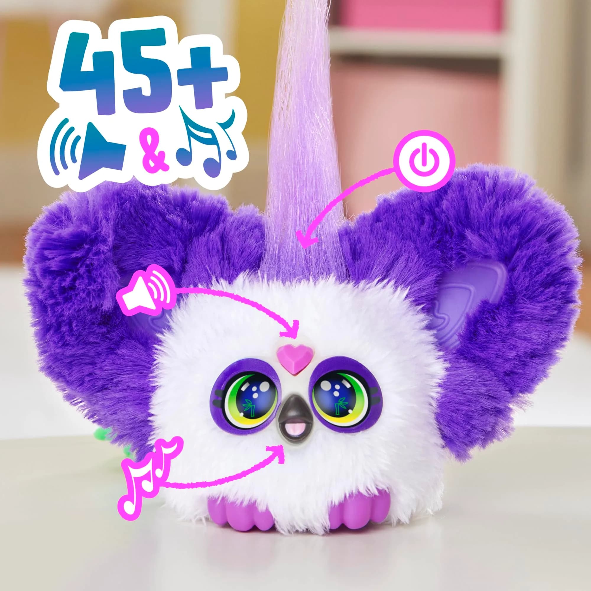 Furby Furblets Bam-Boo Mini Friend Electronic Plush Toy | Authentic USA Import for Kids, Speaks Furbish & Music - view 3