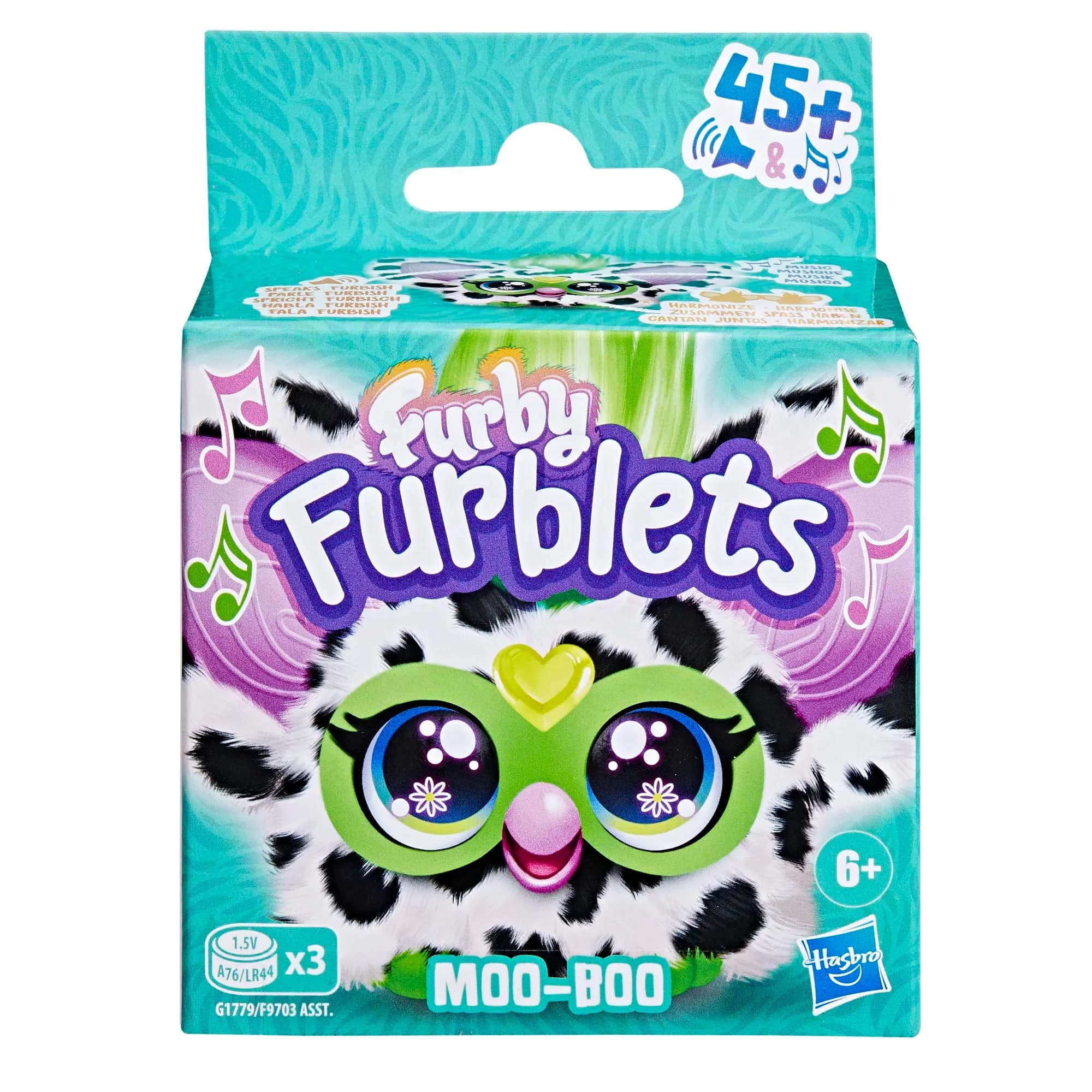 Furby Furblets Moo-Boo Mini Friend Electronic Plush Toy (Black & White) | ASTM-Tested Non-Toxic Toy - view 2