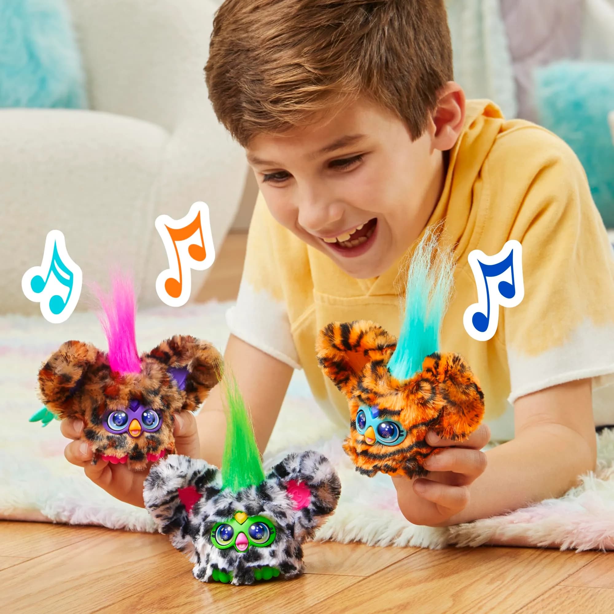 Furby Furblets Moo-Boo Mini Friend Electronic Plush Toy (Black & White) | ASTM-Tested Non-Toxic Toy - view 4