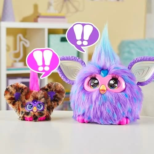 Furby Furblets Chee-Chee Mini Friend Electronic Plush Toy | Cheetah Print, 2-Inch Portable thumbnail 4
