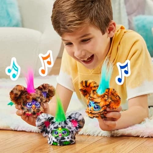 Furby Furblets Chee-Chee Mini Friend Electronic Plush Toy | Cheetah Print, 2-Inch Portable thumbnail 7