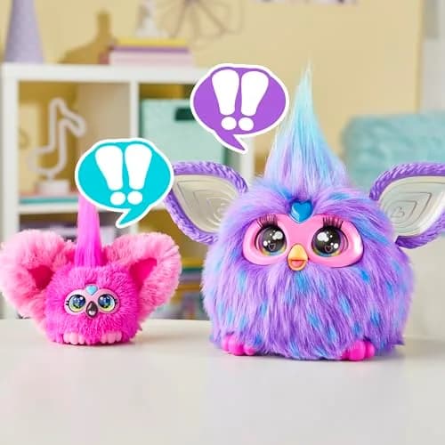 Furby Furblets Flo-Flo Mini Friend | Electronic Plush Toy, Pink Flamingo, Series 5, Ages 6+ thumbnail 4