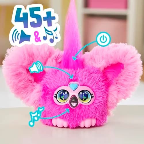 Furby Furblets Flo-Flo Mini Friend | Electronic Plush Toy, Pink Flamingo, Series 5, Ages 6+ thumbnail 3