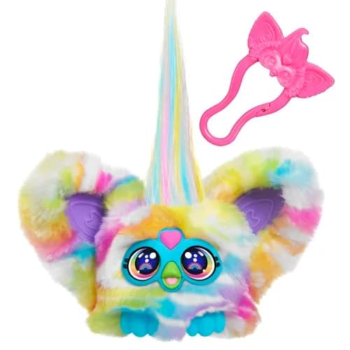 Furby Furblets Zee-Bah Mini Friend | Rainbow Zebra Plush Toy for Kids 6+ thumbnail 1