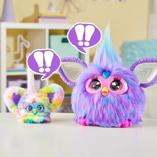 Furby Furblets Zee-Bah Mini Friend | Rainbow Zebra Plush Toy for Kids 6+ thumbnail 4