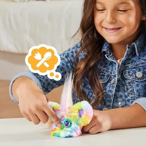 Furby Furblets Zee-Bah Mini Friend | Rainbow Zebra Plush Toy for Kids 6+ thumbnail 2