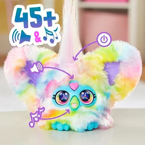 Furby Furblets Zee-Bah Mini Friend | Rainbow Zebra Plush Toy for Kids 6+ thumbnail 3