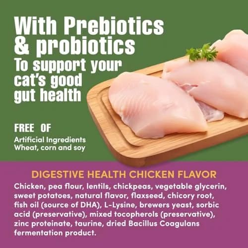 Get Naked Digestive Health Crunchy Cat Treats 2.5oz (70g) Chicken Flavor | Supports Digestion & Dental Health thumbnail 6