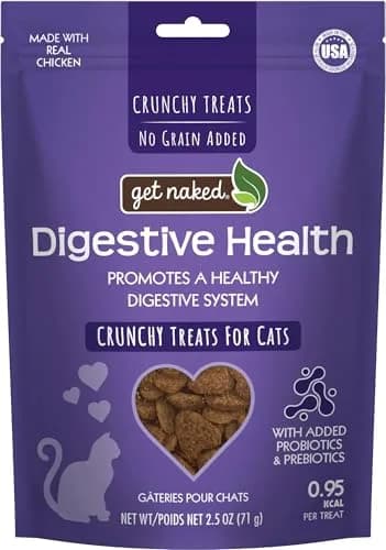 Get Naked Digestive Health Crunchy Cat Treats 2.5oz (70g) Chicken Flavor | Supports Digestion & Dental Health thumbnail 1
