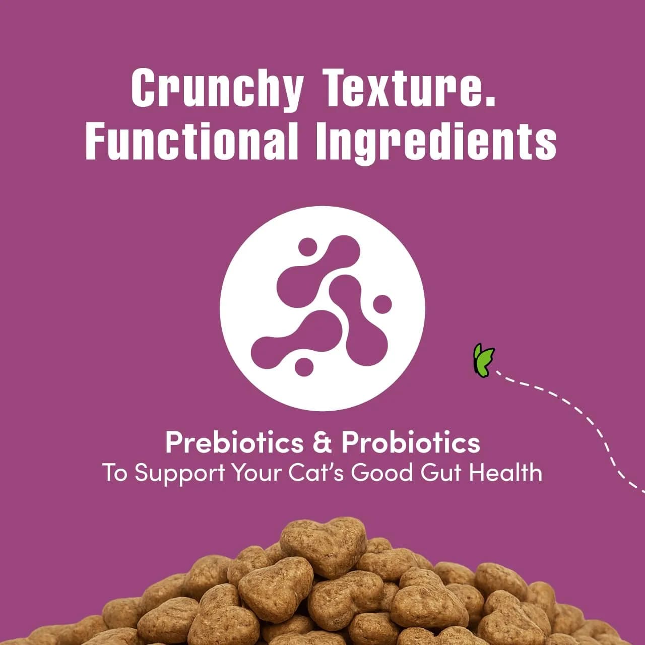 Get Naked Digestive Health Crunchy Cat Treats 2.5oz (70g) Chicken Flavor | Supports Digestion & Dental Health - view 4