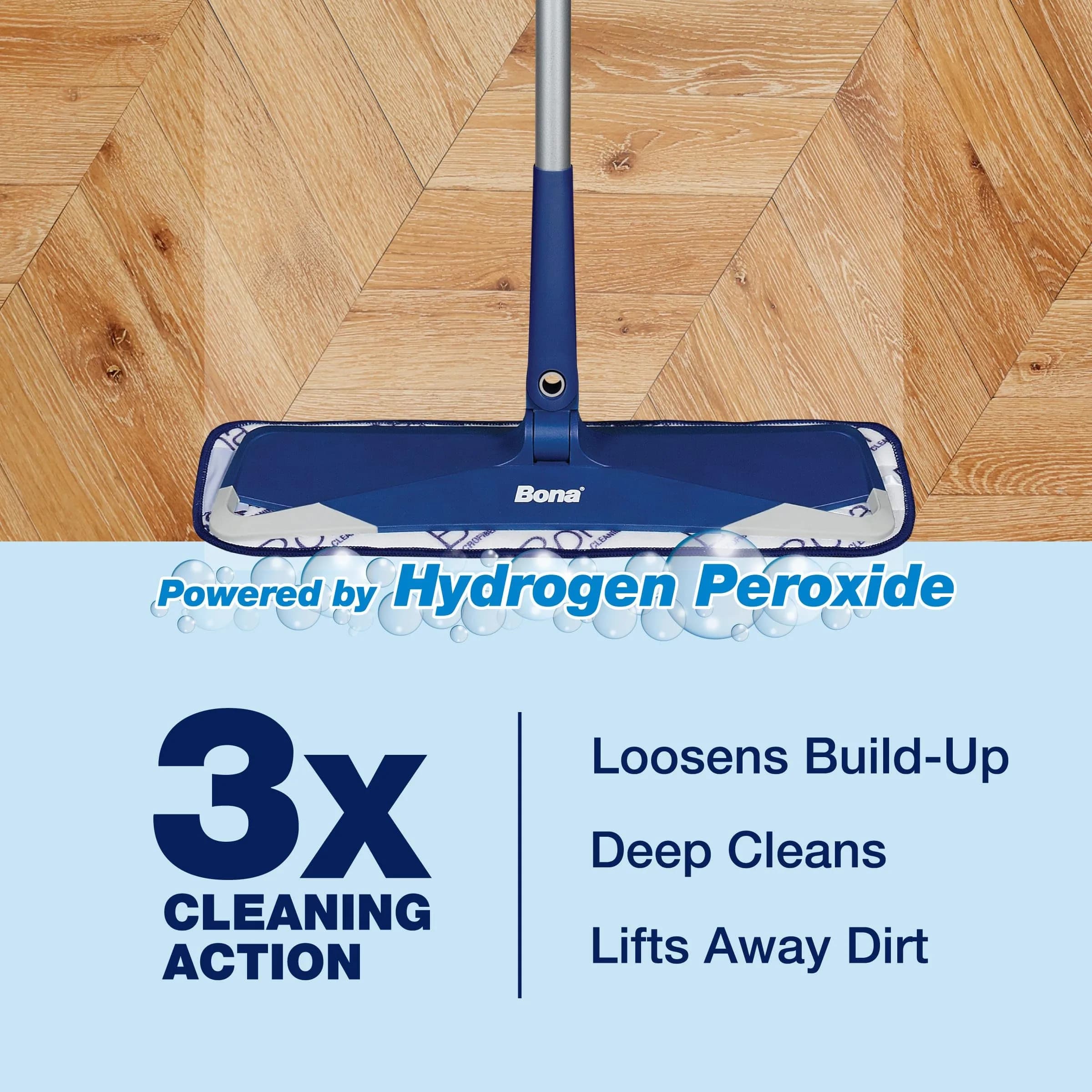 Bona PowerPlus Hardwood Floor Deep Cleaner Spray 64 fl oz (1.89 L) | Oxygenated Formula for Residue-Free Cleaning - view 2