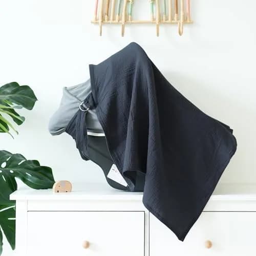 MairMore 100% Muslin Cotton Nursing Cover Sapphire | 112cm x 71cm (44"x28") thumbnail 6