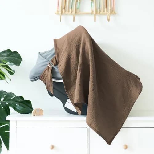 MairMore 100% Muslin Cotton Nursing Cover Sienna | 111.76cm x 71.12cm (44"x28") | Breathable & Privacy for Moms thumbnail 5