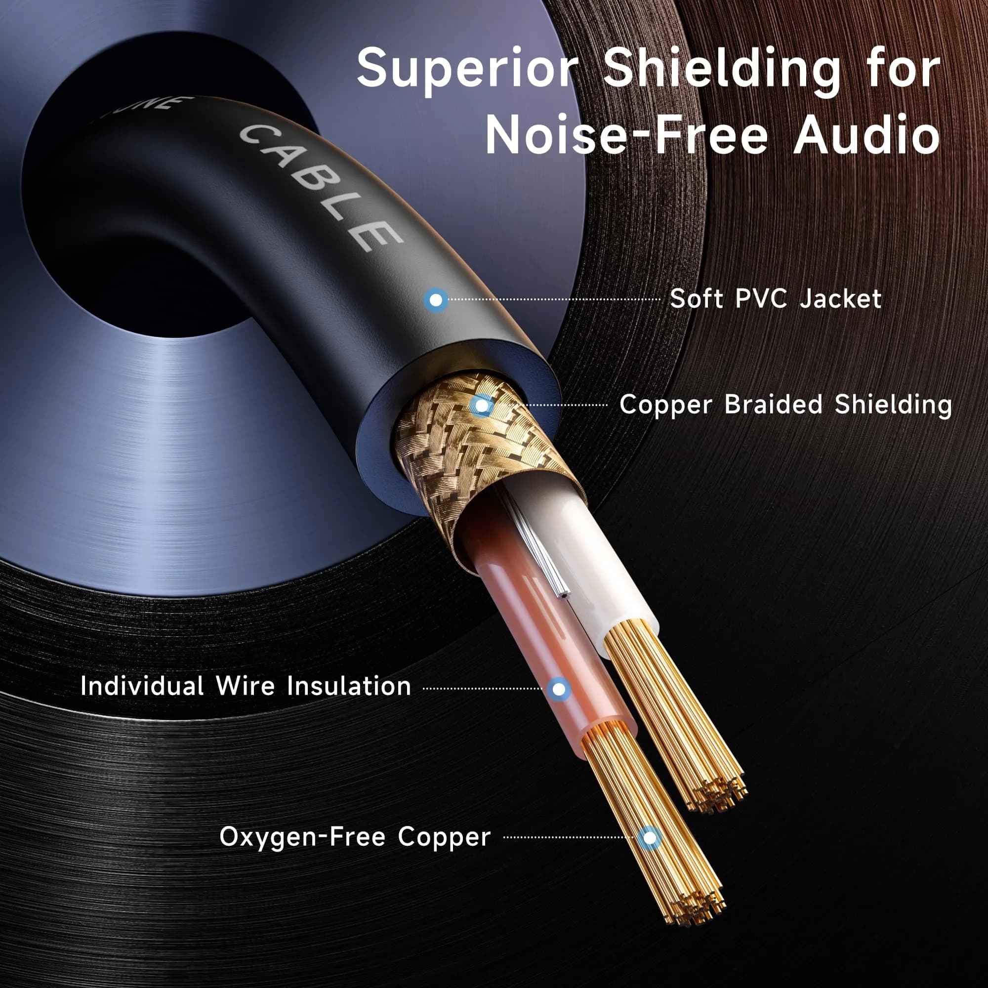 Cable Matters 2-Pack Premium XLR to XLR Microphone Cable 0.3m (1ft) | Balanced M-F Audio Cord - view 5