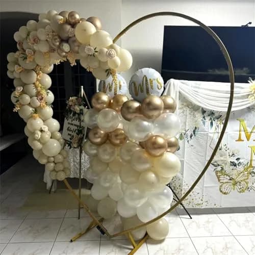 HILAVO Beige Champagne Gold Balloon Set 60Pcs 12 Inch | Assorted Colors Balloon for Party Planners thumbnail 4
