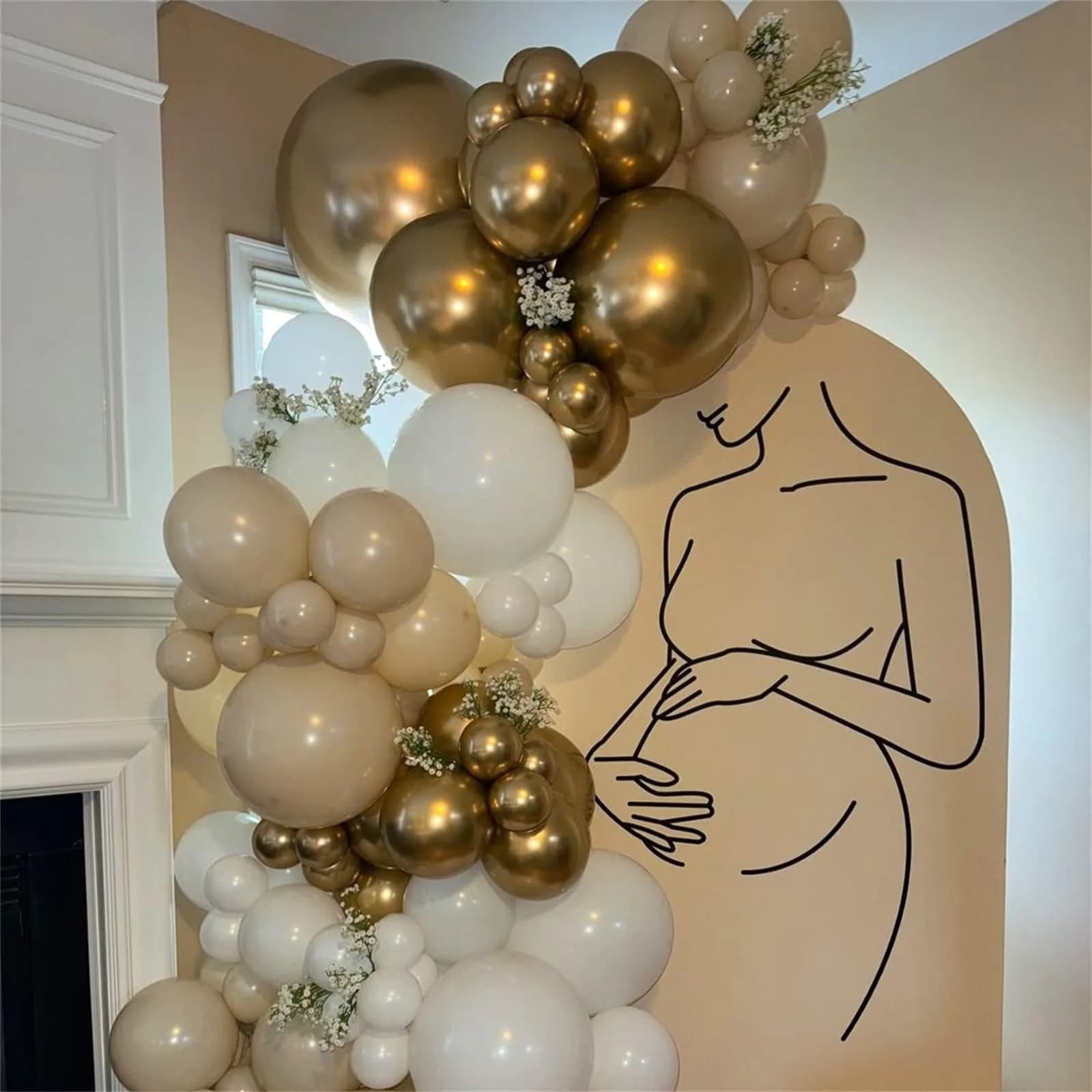 HILAVO Beige Champagne Gold Balloon Set 60Pcs 12 Inch | Assorted Colors Balloon for Party Planners - view 5