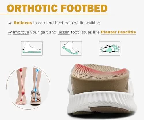 KuaiLu Womens Orthopedic Walking Sandals Comfortable Arch Support Outdoor | Sport Recovery thumbnail 4