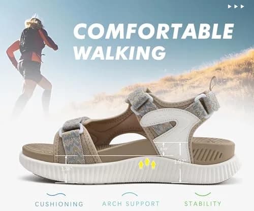 KuaiLu Womens Orthopedic Walking Sandals Comfortable Arch Support Outdoor | Sport Recovery thumbnail 7