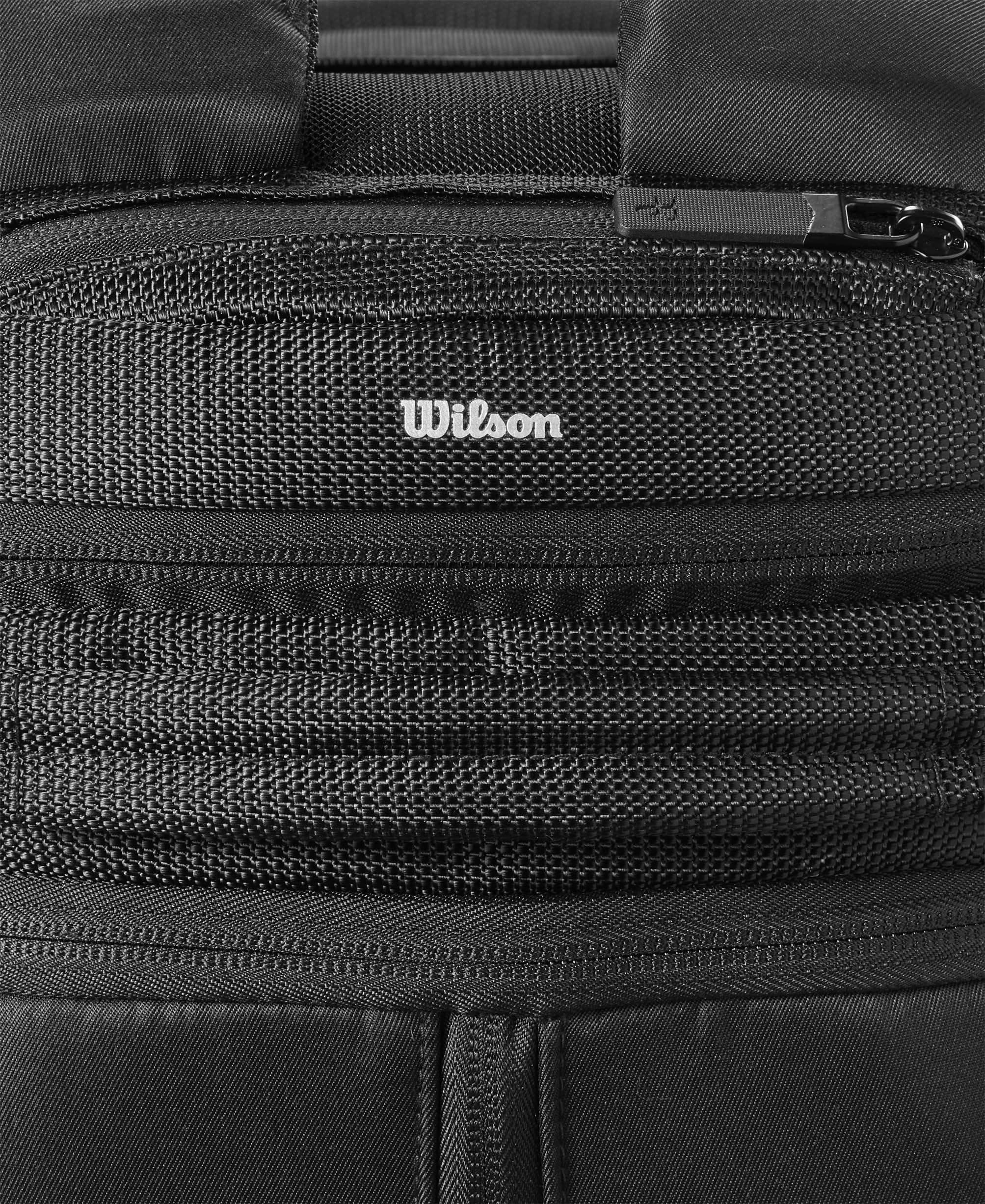 Wilson RF Tennis Backpack Holds 2 Rackets Black | Swiss Alps-Inspired Design, Cushioned Back, Luggage Strap thumbnail 6