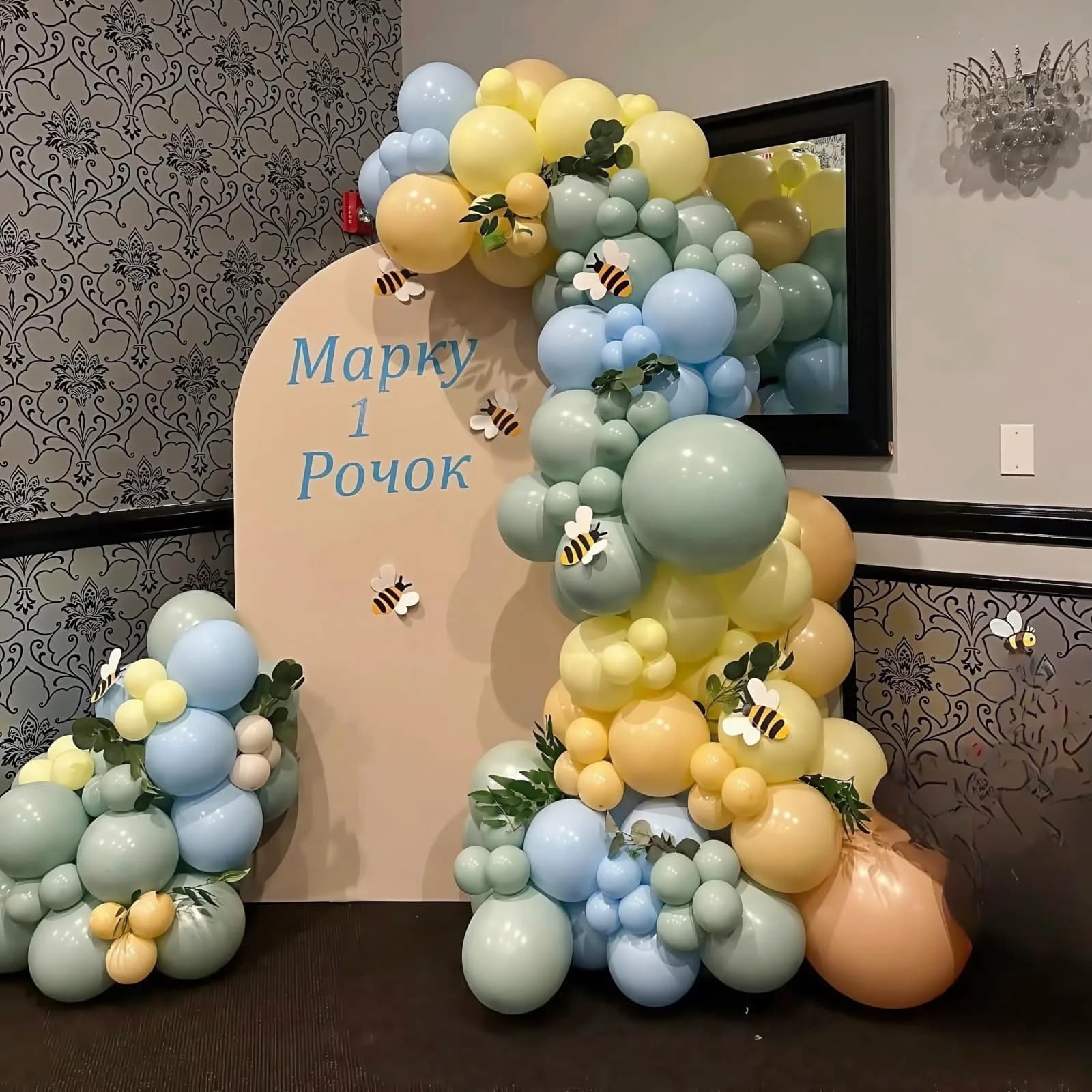 HILAVO Blue and Green Balloons Sage Green Dusty Blue Yellow White Sand Balloons 60 Pieces (12 Inch) | Assorted Colors Party Pack - view 6