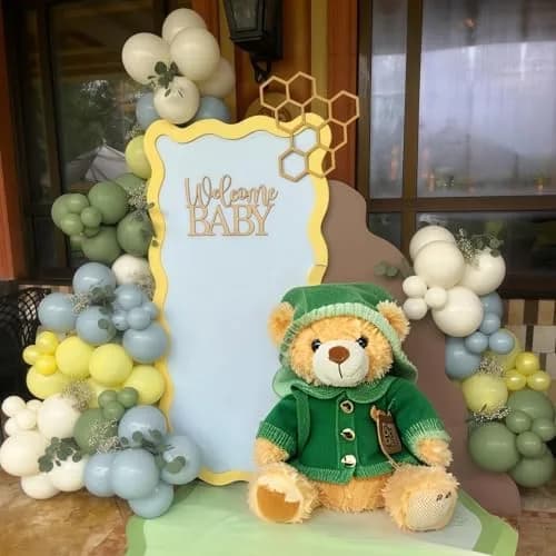 HILAVO Blue and Green Balloons Sage Green Dusty Blue Yellow White Sand Balloons 60 Pieces (12 Inch) | Assorted Colors Party Pack thumbnail 7