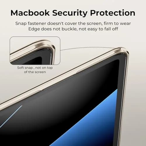 EooCoo Hard Shell Case Compatible with MacBook Air 15 inch 2024 2023 Liquid Retina, Plastic Cover + Keyboard & Screen Protector, Crystal Starlight thumbnail 4