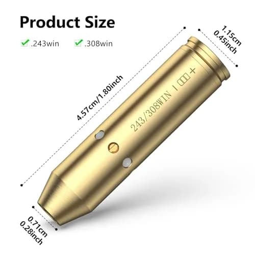 MidTen Green Laser Bore Sighter 243/308WIN | Precise Zeroing for Hunting & Shooting thumbnail 3