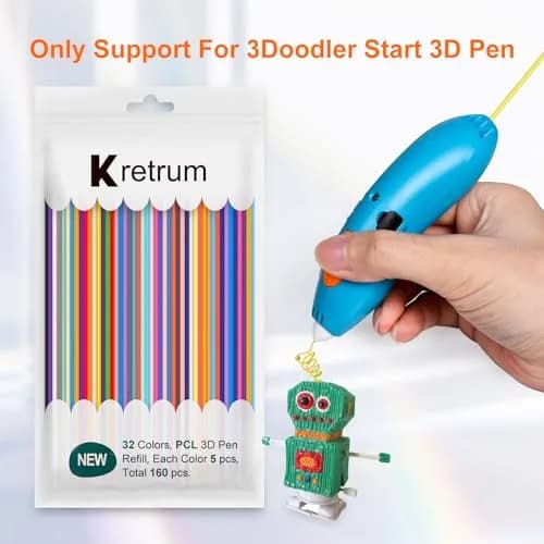 Kretrum 32 Colors 3D Doodler Pen Refills for Start+ | Low-Heat, BPA-Free, Safe 15.2cm thumbnail 2