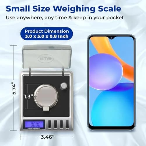 AMERICAN WEIGH SCALES Gemini-50 Milligram Scale 50g | 0.001g Precision for Jewelry & Lab Use thumbnail 3