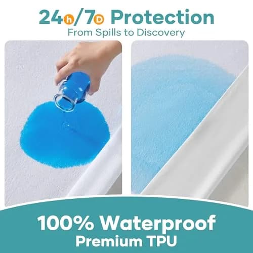 OhGeni Waterproof Mattress Protector Queen Size 6-18" | Noiseless & Breathable thumbnail 2