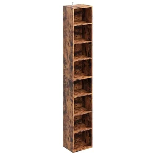IRONCK Bookshelves and Bookcases Floor Standing 8 Tiers Tall Narrow Bookshelf 71 in Tall | Stylish & Durable MDF Storage thumbnail 1