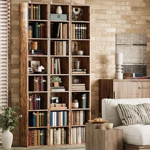 IRONCK Bookshelves and Bookcases Floor Standing 8 Tiers Tall Narrow Bookshelf 71 in Tall | Stylish & Durable MDF Storage thumbnail 6