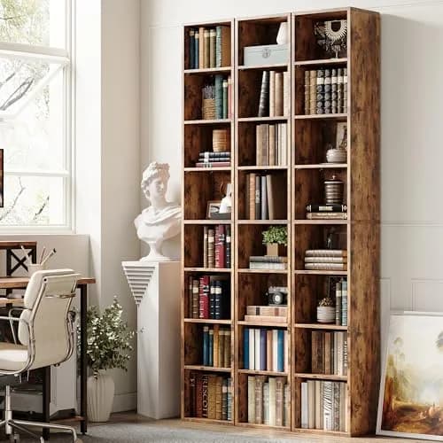 IRONCK Bookshelves and Bookcases Floor Standing 8 Tiers Tall Narrow Bookshelf 71 in Tall | Stylish & Durable MDF Storage thumbnail 7