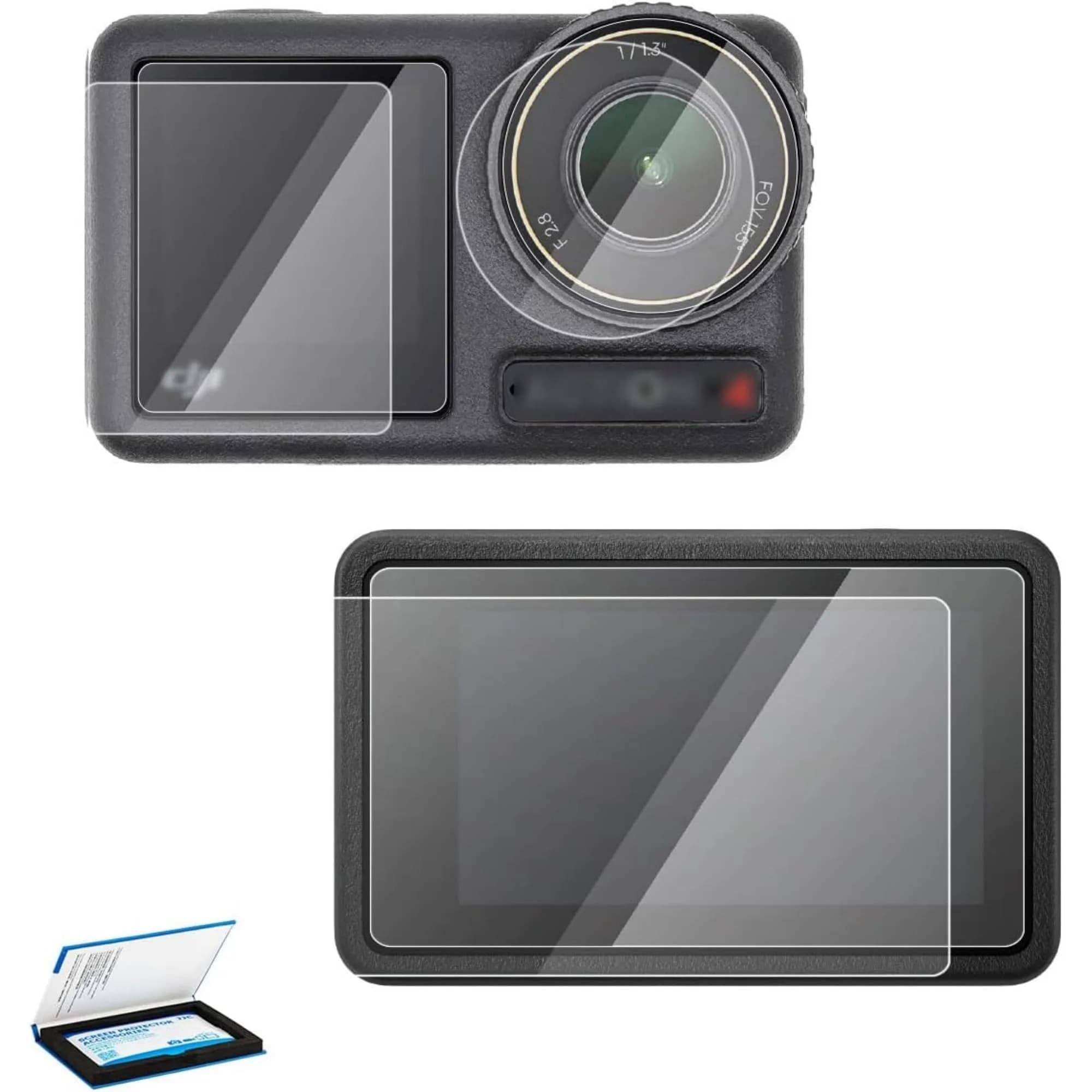 JJC Screen Protector for DJI Osmo Action 4/3 | 9H Ultra Clear Tempered Glass, 0.3mm, Anti-Fingerprint & Scratch Resistance - main product image