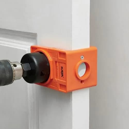 KATA Door Lock Installation Kit for Door Knob & Deadbolt, 25mm (1") & 54mm (2-1/8") Hole Saws | DIY Wood Door Lock Jig thumbnail 8