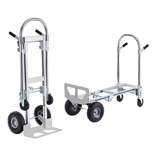 VEVOR Aluminum Truck 2 in 1 | Heavy Duty Industrial Folding Hand Truck & Dolly, 800 lbs Load thumbnail 9