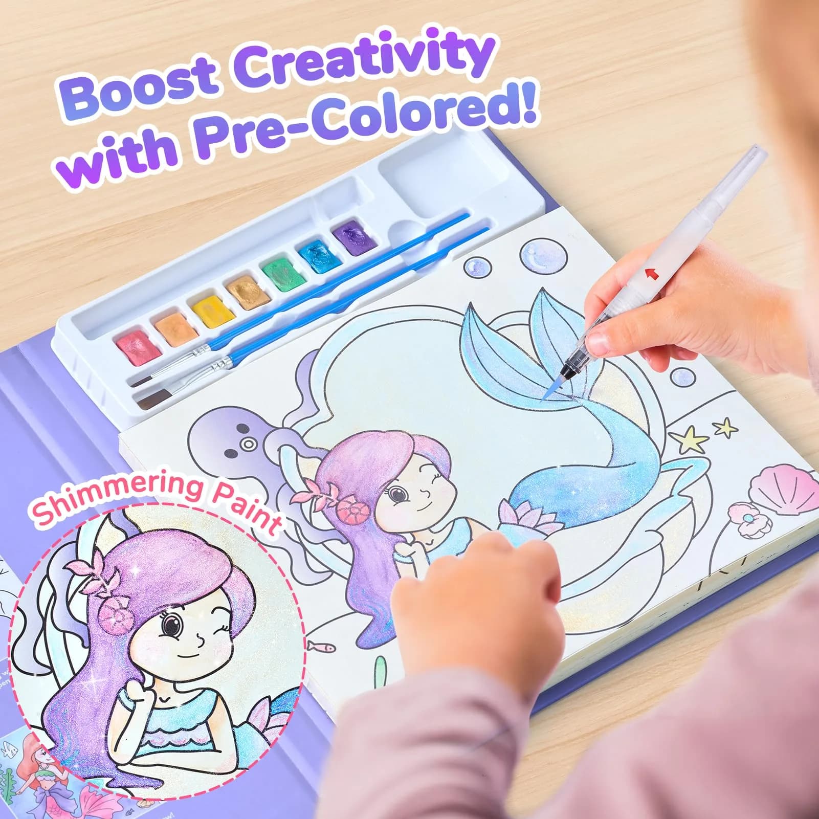 JoyCat Paint with Water Coloring Book for Toddlers | Underwater World Theme - view 4