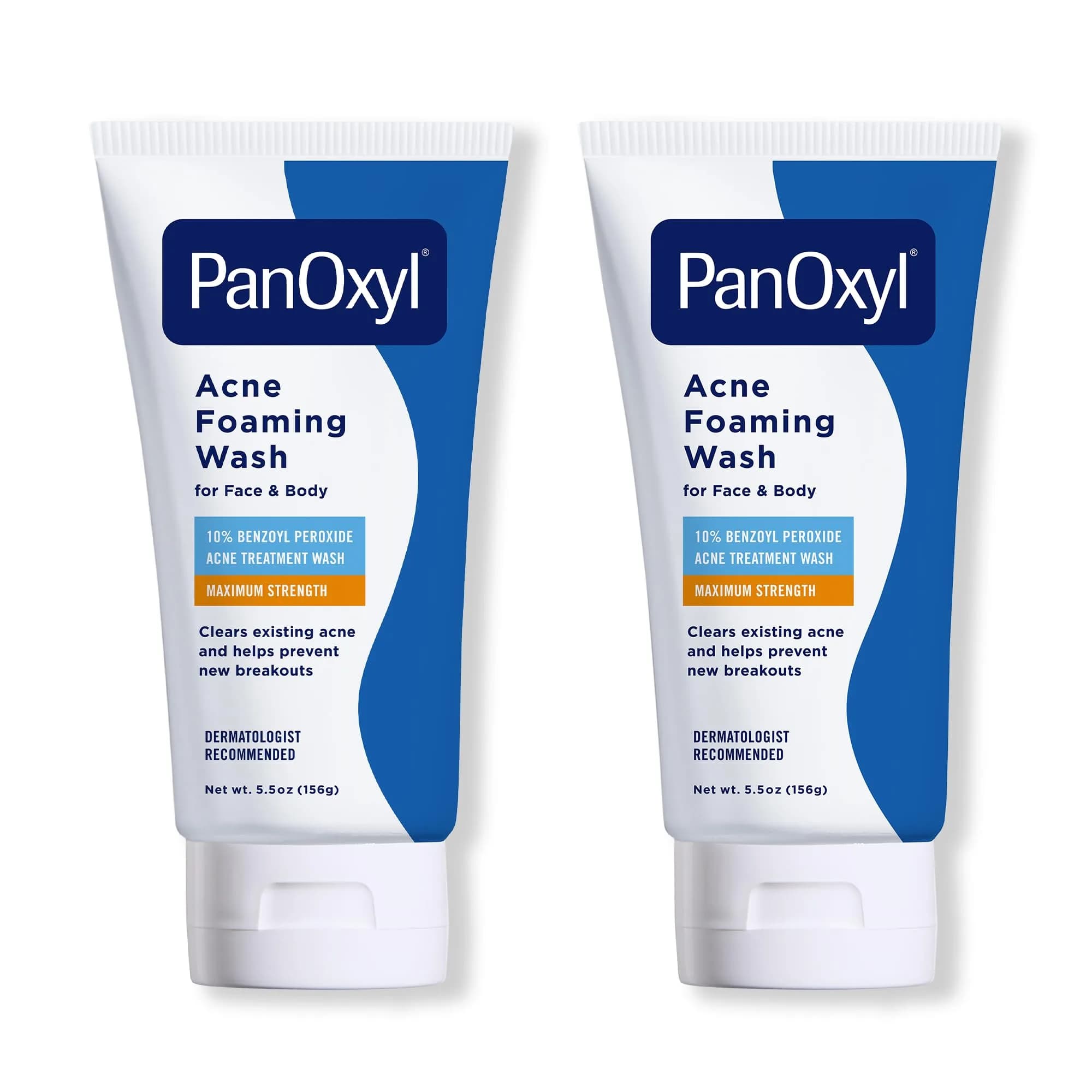 PanOxyl Acne Foaming Wash 10% Benzoyl Peroxide 312g (11 oz) Pack of 2 | Maximum Strength Acne Treatment